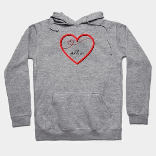 ADDISON  Name in Heart Hoodie